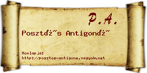 Posztós Antigoné névjegykártya